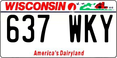 WI license plate 637WKY