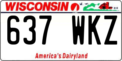 WI license plate 637WKZ