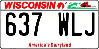 WI license plate 637WLJ