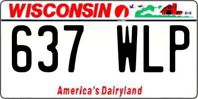 WI license plate 637WLP