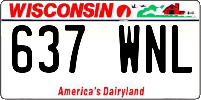 WI license plate 637WNL