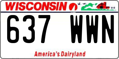 WI license plate 637WWN
