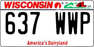 WI license plate 637WWP