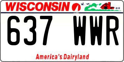 WI license plate 637WWR