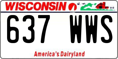 WI license plate 637WWS