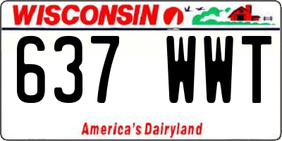WI license plate 637WWT