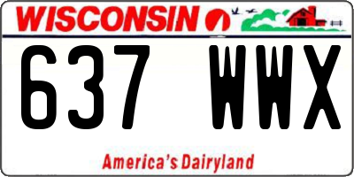 WI license plate 637WWX