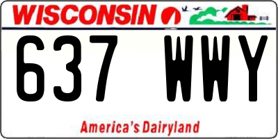 WI license plate 637WWY