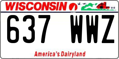 WI license plate 637WWZ