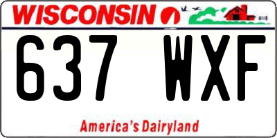 WI license plate 637WXF