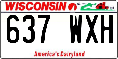 WI license plate 637WXH