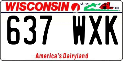 WI license plate 637WXK