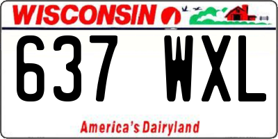 WI license plate 637WXL