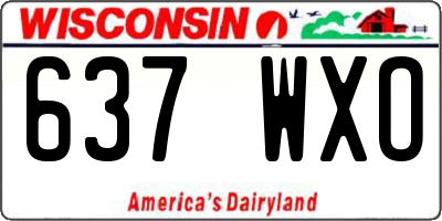 WI license plate 637WXO