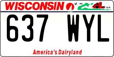 WI license plate 637WYL
