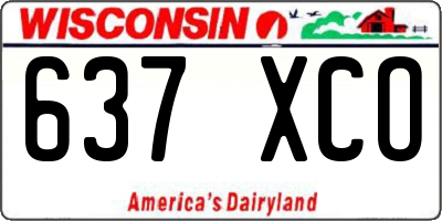 WI license plate 637XCO