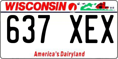 WI license plate 637XEX