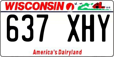WI license plate 637XHY