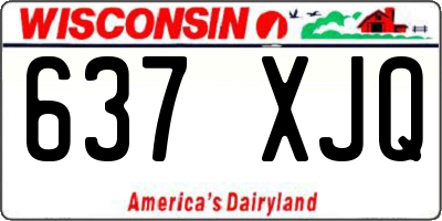 WI license plate 637XJQ