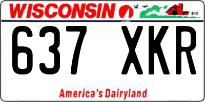 WI license plate 637XKR