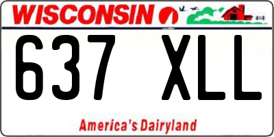 WI license plate 637XLL