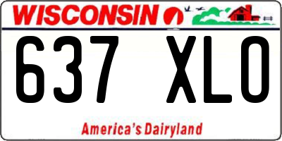 WI license plate 637XLO