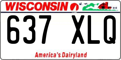 WI license plate 637XLQ