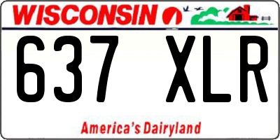 WI license plate 637XLR