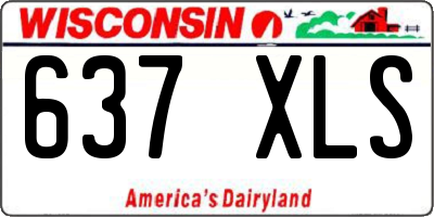 WI license plate 637XLS