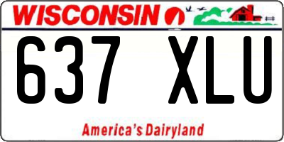 WI license plate 637XLU