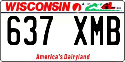 WI license plate 637XMB
