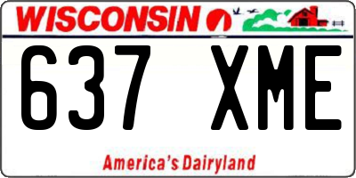 WI license plate 637XME