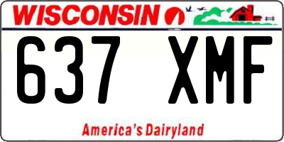 WI license plate 637XMF