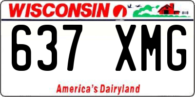 WI license plate 637XMG
