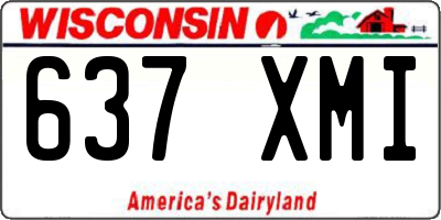 WI license plate 637XMI