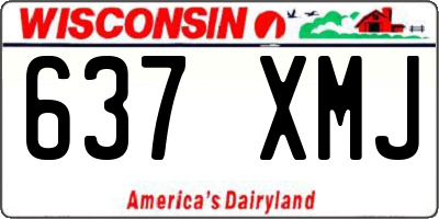 WI license plate 637XMJ