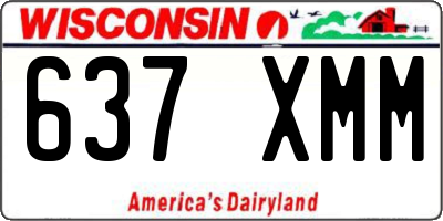 WI license plate 637XMM