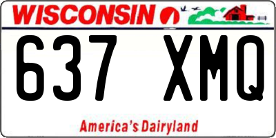 WI license plate 637XMQ