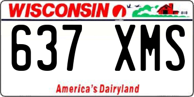WI license plate 637XMS