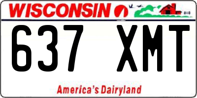 WI license plate 637XMT
