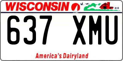 WI license plate 637XMU