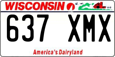 WI license plate 637XMX