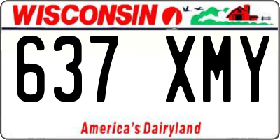 WI license plate 637XMY