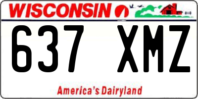 WI license plate 637XMZ