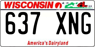 WI license plate 637XNG