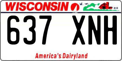 WI license plate 637XNH