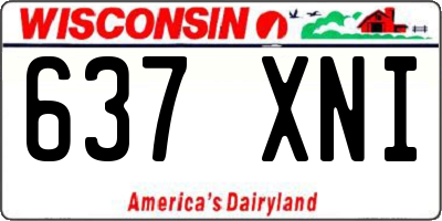 WI license plate 637XNI