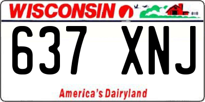 WI license plate 637XNJ