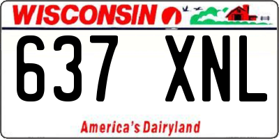 WI license plate 637XNL