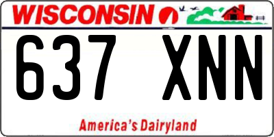 WI license plate 637XNN